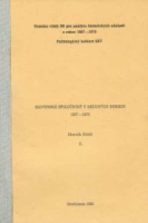 Slovenská spoločnosť v krízových rokoch 1967 – 1970. Zborník štúdií II.